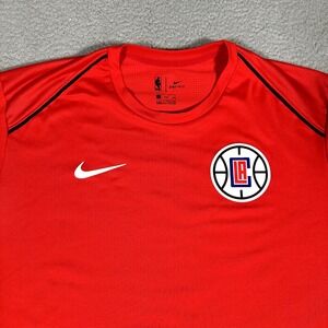 Nike Elite Shirt Mens XXL Red Warm Up LA Clippers Engineered Basketball Sports‎